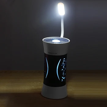 

DEKAXI Hollow Cup Aromatherapy USB Mini Air Humidifier Household Car Purifier Atomizer Colorful LED Night Light