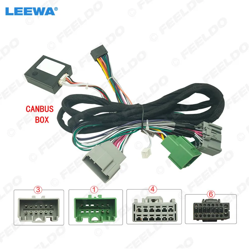 LEEWA Car 16pin Audio Wiring Harness With Canbus Box For Volvo S80 06-13 Aftermarket Stereo Installation Wire Adapter #CA7101 | Автомобили