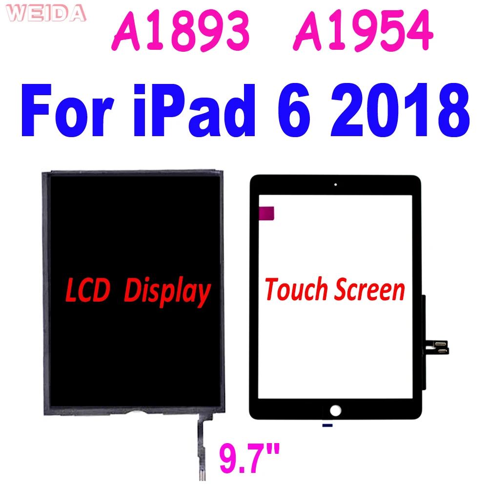 9.7 "Per Ipad 6 2018 Lcd A1893 A1954 Ipad 6 6Th 2018 Per Ipad 9.7 2018 Display Lcd Touch Screen Digitizer Per Ipad 6 2018 Touch