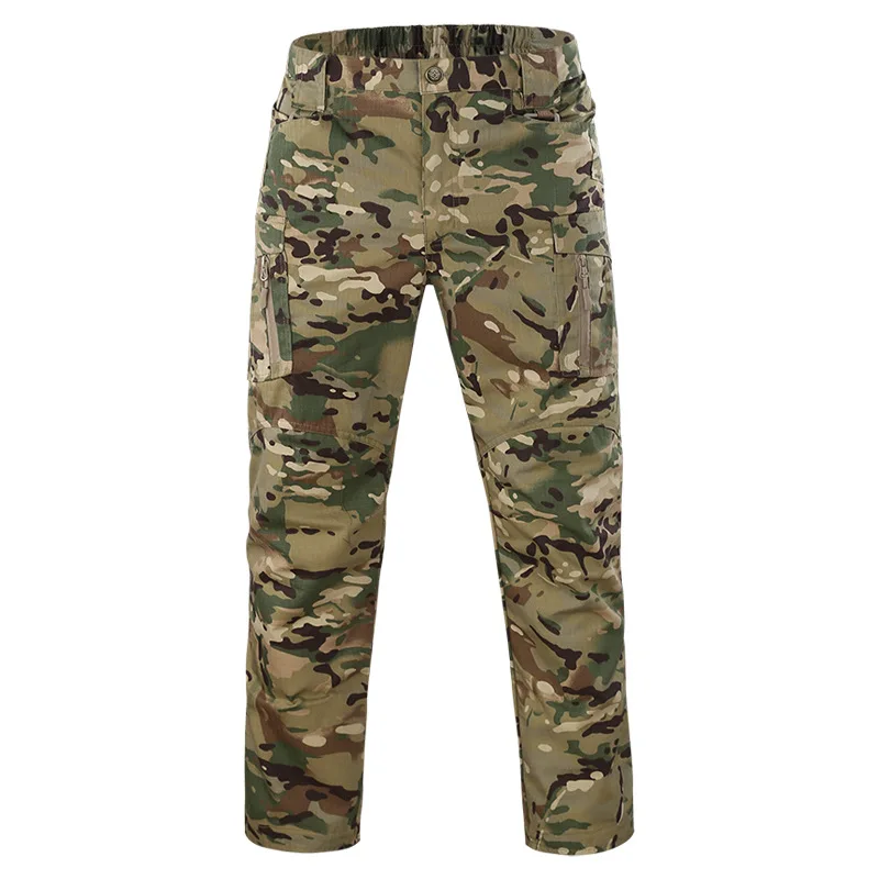 Мужские тактические брюки с несколькими карманами в стиле милитари, рабочие брюки для путешествий, мужские уличные брюки-карго - Цвет: CP