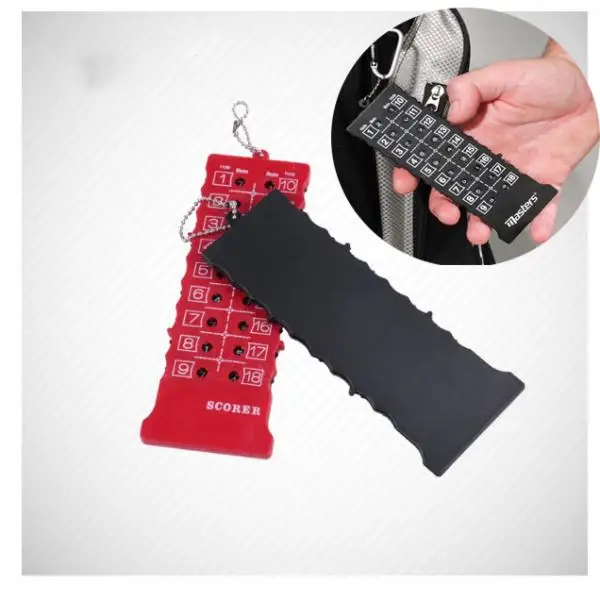 Plastic Golf Scorer Rectangle Bag Tag Keyring Stroke Counter for Golfer Gift