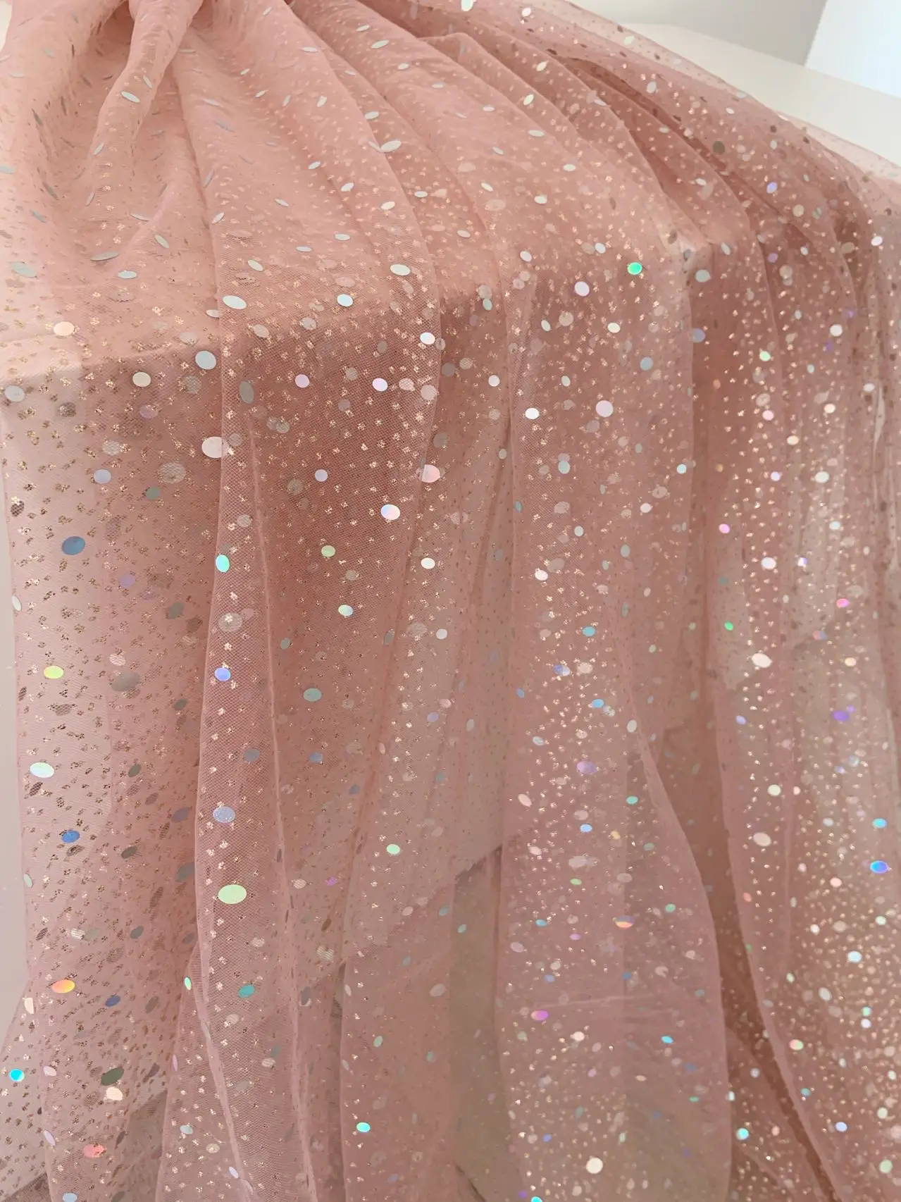 

3 ярда, сиреневая кружевная драпировка из бисера с блестками для свадебного платья, кутюр, занавеска, специальные мероприятия