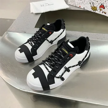 

European station 2020 new leather casual white shoes for men and women Di Lieba the same ladies style running shoes for men and