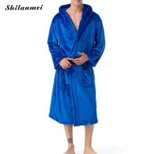 Фланелевый Халат, отложной воротник, повседневные мужские халаты, длинный рукав, мужской халат, плюшевое кимоно, теплый модный мужской халат, пальто серого и коричневого цвета