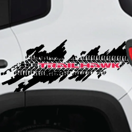Для 1 пары/2 шт 2 цвета для Jeep Trail Hawk TrailHawk Renegade Distressed Tire Splash виниловая наклейка