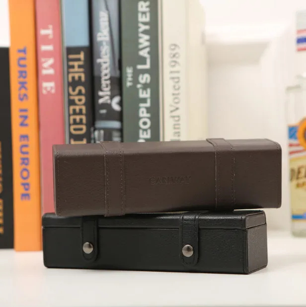 Retro Vintage PU Pencil Case Simple Pen Stationery Storage Box Holder Organizer Container School Office Drive