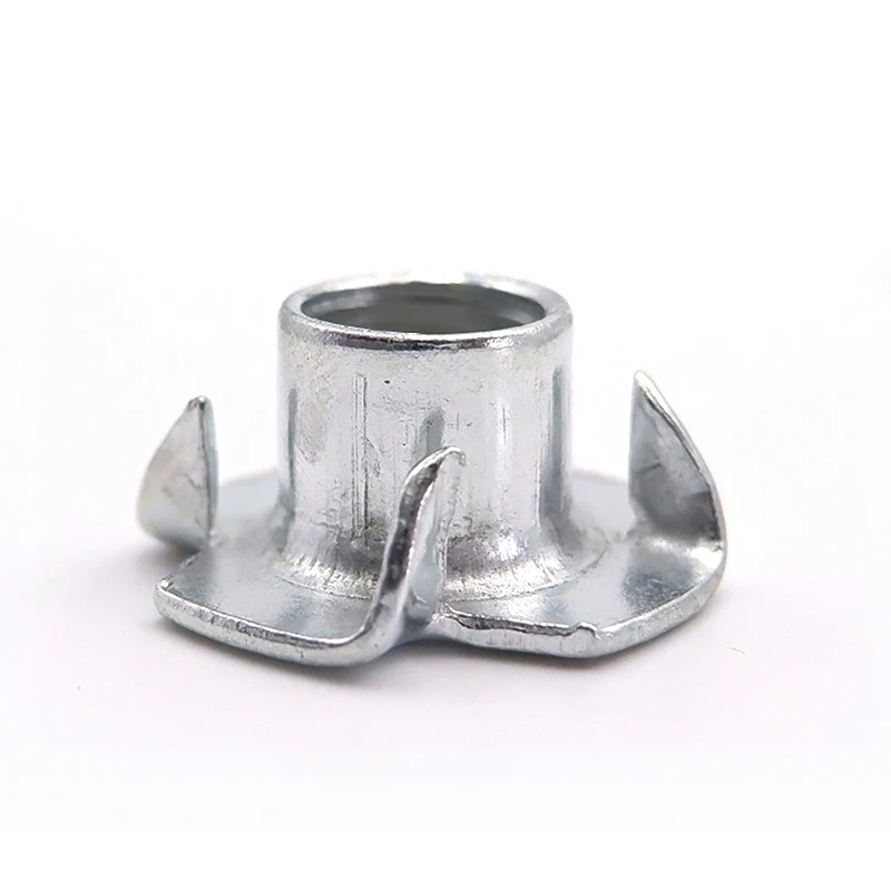 Four Claws Nut T-nut Blind Pronged Insert 10/ 50pcs M3 M4 M5 M6 M8 M10 M12 For Wood Furniture Hardware four claws nut,insert nut,furniture t nut inserts