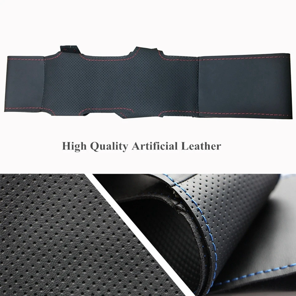 Volante do Carro Capa para Hyundai Couro Artificial Preto Faça Você Mesmo Getz Facelift 2005-2011 Kia Rio Rio5 Acento 2006-2011 13 Cheap Capas p direção