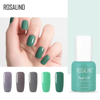 

ROSALIND New Water-based Nail Polish Peelable Non-toxic Nail Polish Perfume Base Oil Gel Nail Polish гель лак Nail Art