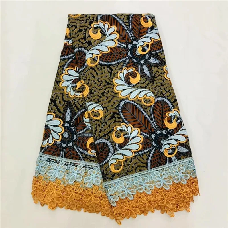 

High-End Lace Fabric 2019 Wax Cord Lace Fabric African Lace Fabric New Wax Cord Lace For Women Wedding Party Dress XM081511
