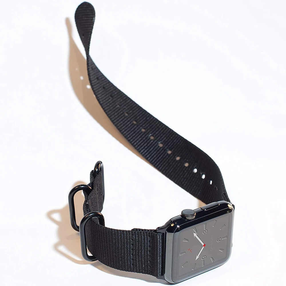 Лидер продаж нейлоновый ремешок для часов для Apple Watch Series 5 4 40 мм 44 мягкие спортивные нейлоновый браслет 38 мм/42 мм, ремешок для наручных часов Iwatch 1/2/3