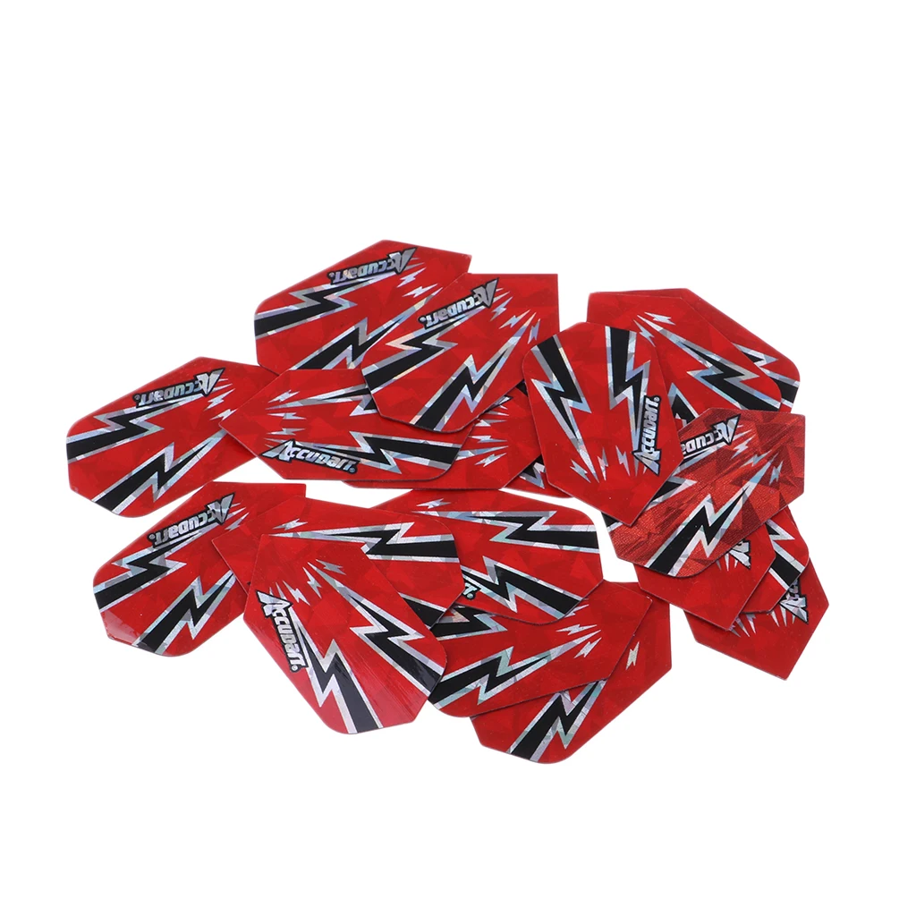 MagiDeal 20pcs Dart Flights Standard Geometric Patterns Darts Flights Protectors for Steel / Soft Tip DIY Darts Accessories