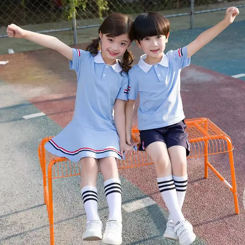 Vestido de verano para guardería, ropa de otoño para niños, escolar deportivo de manga corta para estudiantes de primaria|Uniformes escolares| - AliExpress