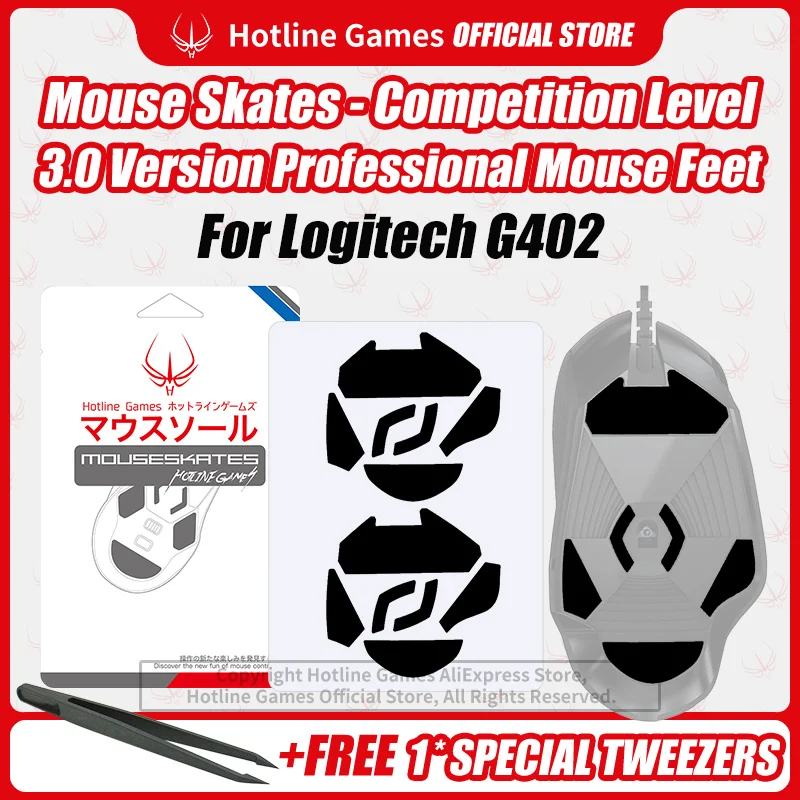 Hotline Games Logitech G402 Gaming Mouse Feet Replacement Teflon Mouse Skate 