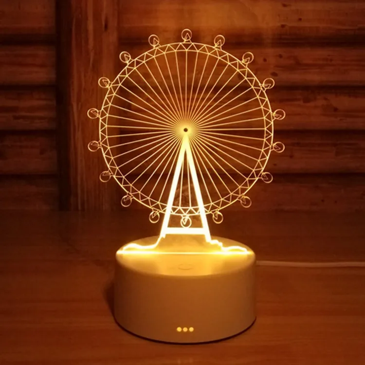 

3D Creative Small Night Lamp USB Charging Acrylic Lamp Customizable Gift Commodity Lamp Gift Creative Light