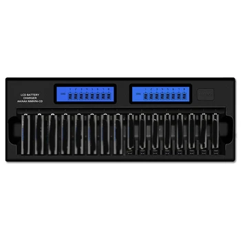 

16 Slot Lcd Display Smart Battery Fast Charger Multiple Protection Charger For Ni-Mh Ni-Cd Aaa Or Aa Battery Eu Plug