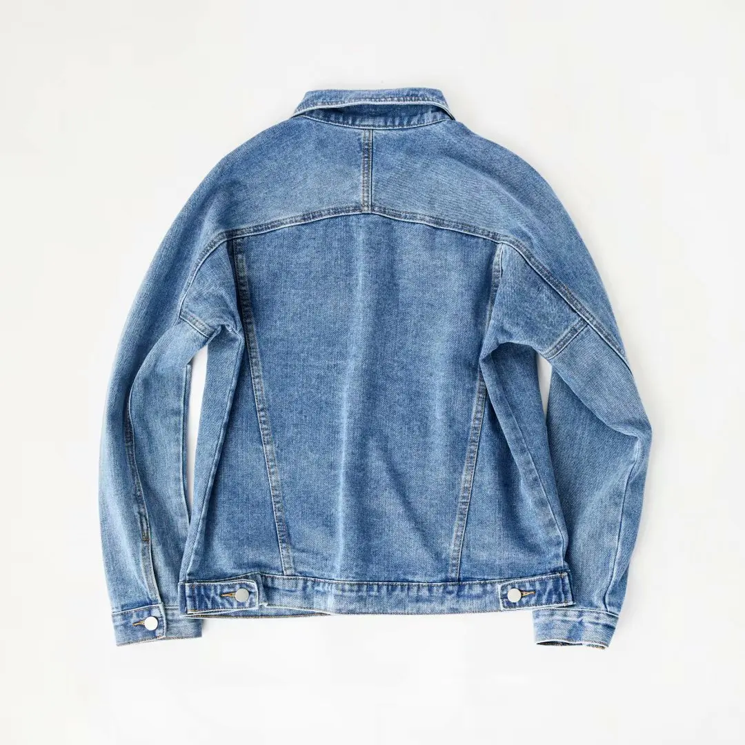 

Tjjnz Korean-style WOMEN'S Wear 2018 Autumn New Style Fold-down Collar Loose-Fit Jeans Coat Women's 2450