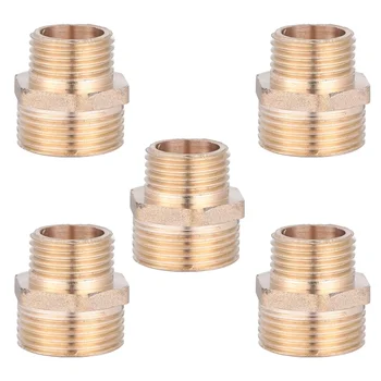 

5 Pcs Connector High Quality Professional Durable Pipe Accessories Brass Crimp Fitting for Tube Pipe