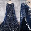 2022 V-neck off-the-shoulder sleeveless A-line floor-length tulle coming-of-age ceremony dress stars&beading&Cloak free shipping ► Photo 3/6