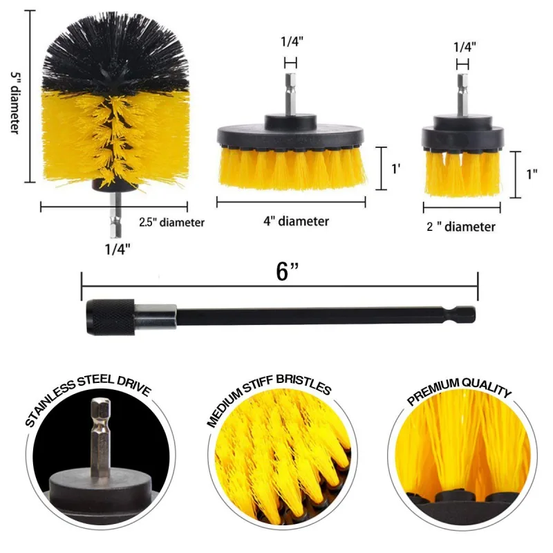 Щетка для дрели Power Scrubber щетка чистки поверхностей ванной комнаты ванна душевая