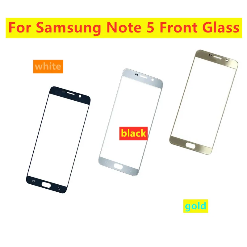

Front Panel Digitizer Glass Touch Screen Sensor For Samsung galaxy Note 5 N9200 N9208 front touch screen outer glass lens parts