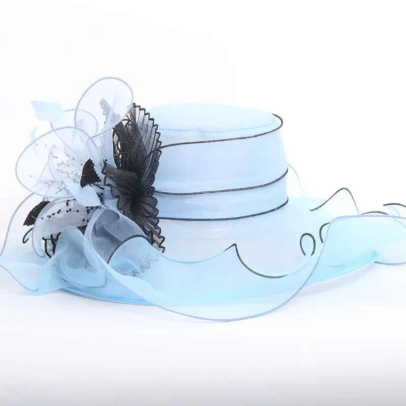 New Wedding Hats for Women Elegant Evening Flower Sun Hats chapeau de mariage Wedding Accessories 6 Colors YSAN282