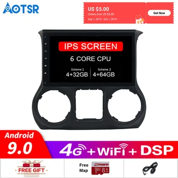 

Android 9.0 DSP Car GPS Navigation radio For Jeep Wrangler 2013-2018 Multimedia Player Radio Touch Screen Audio Head Unit No DVD
