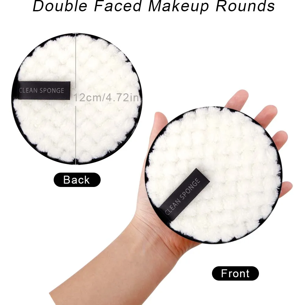 1/3 шт многоразовые подушечки из микрофибры для снятия макияжа, моющиеся хлопковые салфетки для ухода за лицом, салфетки для макияжа, уход за лицом, двухслойная пуховка
