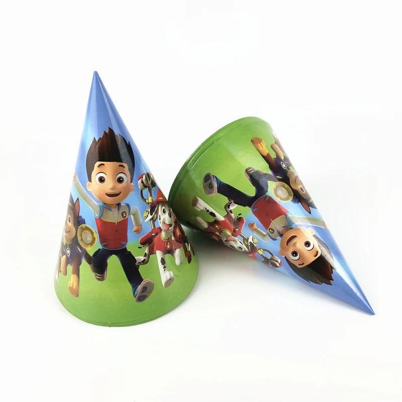 Paw Patrol Мальчики День Рождения украшения Детская сумка на подарок бумажные стаканчики и тарелки нож ложка детский душ Одноразовые столовые принадлежности - Цвет: cap-6pcs