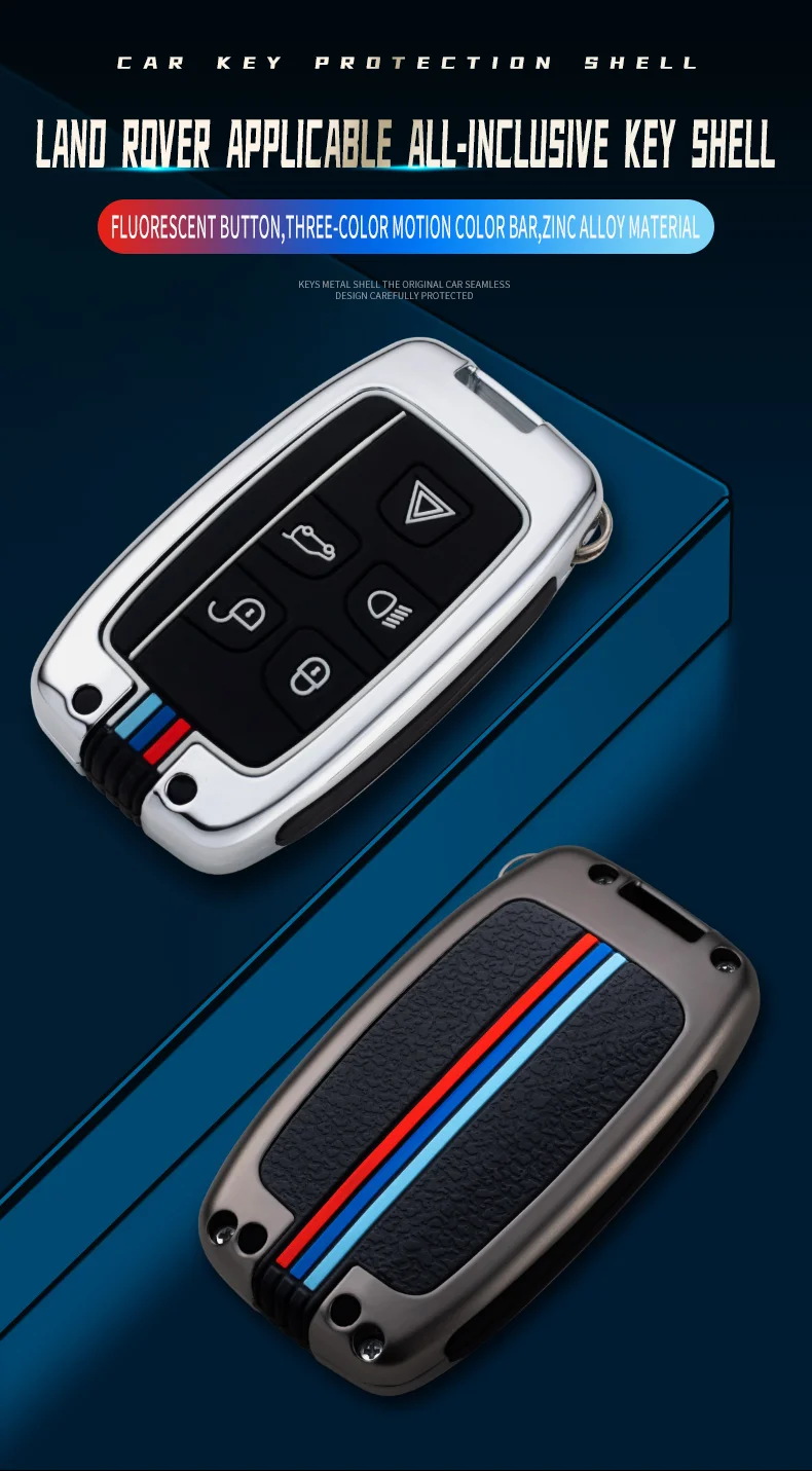 Metal Car Smart Key Case Cover Shell Fob For Land Rover Range Rover Evoque Sport Discovery Freelander For Jaguar XF XE A9 X8 XJ - H7cd7843d044f43eb848d04c976acbb6a5