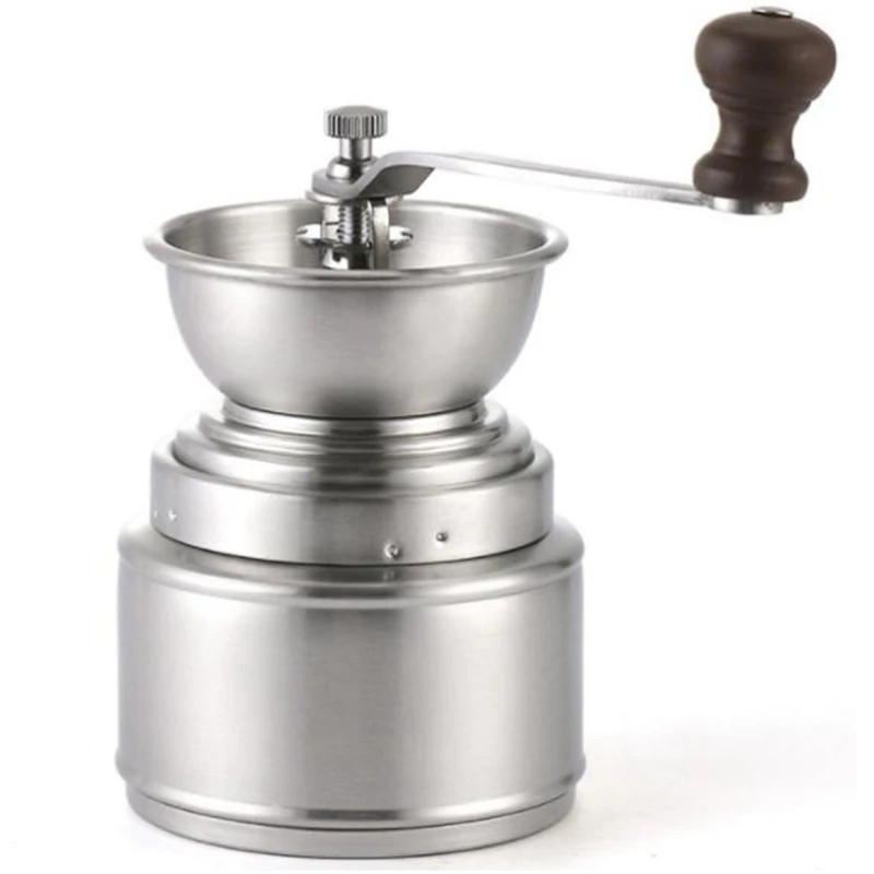 

Portable Stainless Steel Hand Manual Coffee Grinder Handmade Bean Pepper Spice Burr Mill Kitchen Grinding Tool for Home