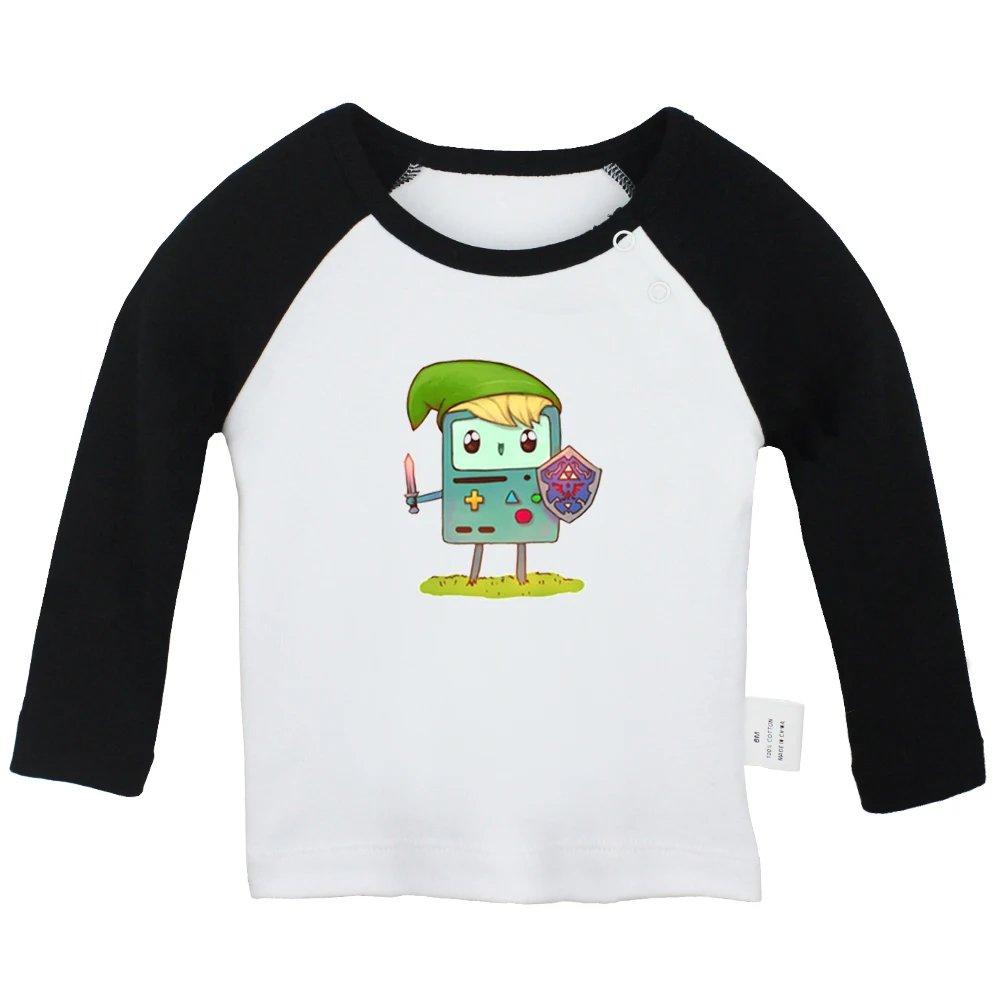 JcBabyYCB1273C Забавный милый мультфильм Beemo BMO Adventure Time дизайн новорожденных мальчиков и девочек футболки с длинными рукавами с графическим принтом для малышей - Цвет: JcBabyYCB1273C