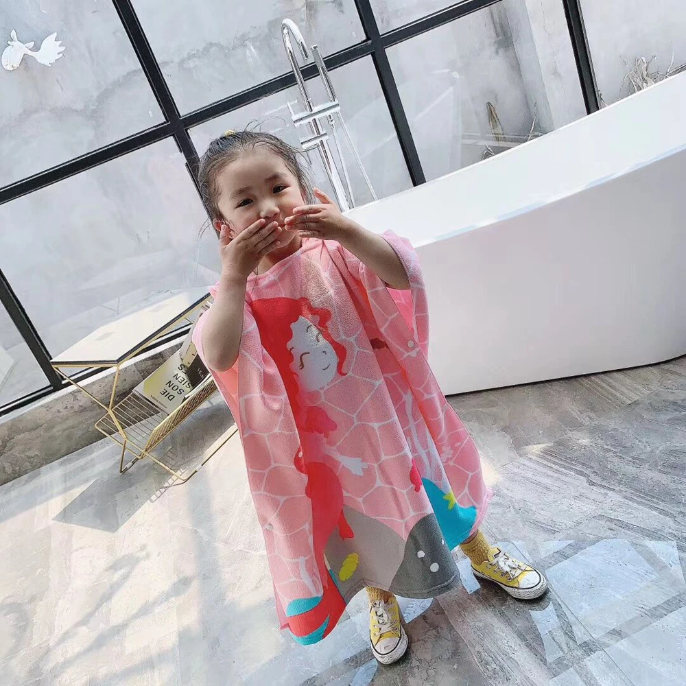 Unicorn Cartoon Hooded Bathrobe