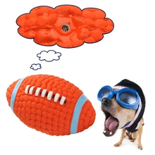 Прочная латексная игрушка для домашних животных в Стиле Регби, маленькая, средняя, большая интерактивная игрушка для собак, жевательная игрушка для собак S/L