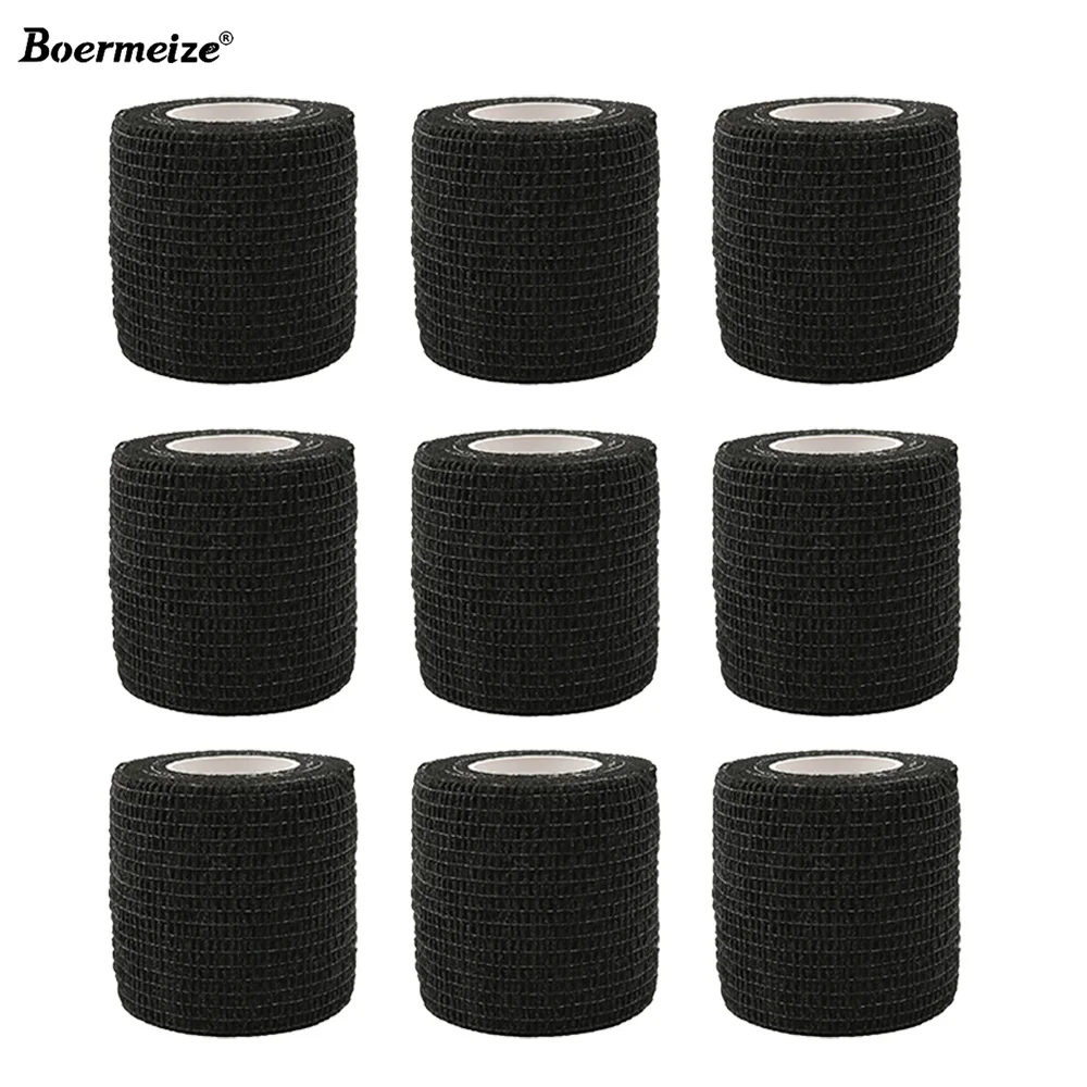 Tattoo Grip Black Bandage Cover Wraps Tapes Nonwoven Waterproof Self Adhesive Finger Wrist Protection Tattoo Accessories