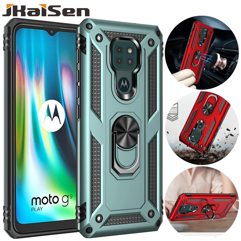 JKaiSen Armor чехол для телефона MOTOROLA MOTO G9 Play автомобильный держатель кронштейн