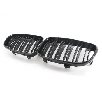 

2Pcs Black Front Kidney SPORT STYLE BUMPER HOOD Grille For BMW Ram Front Grill Cover Front Right And Left Car Grilles