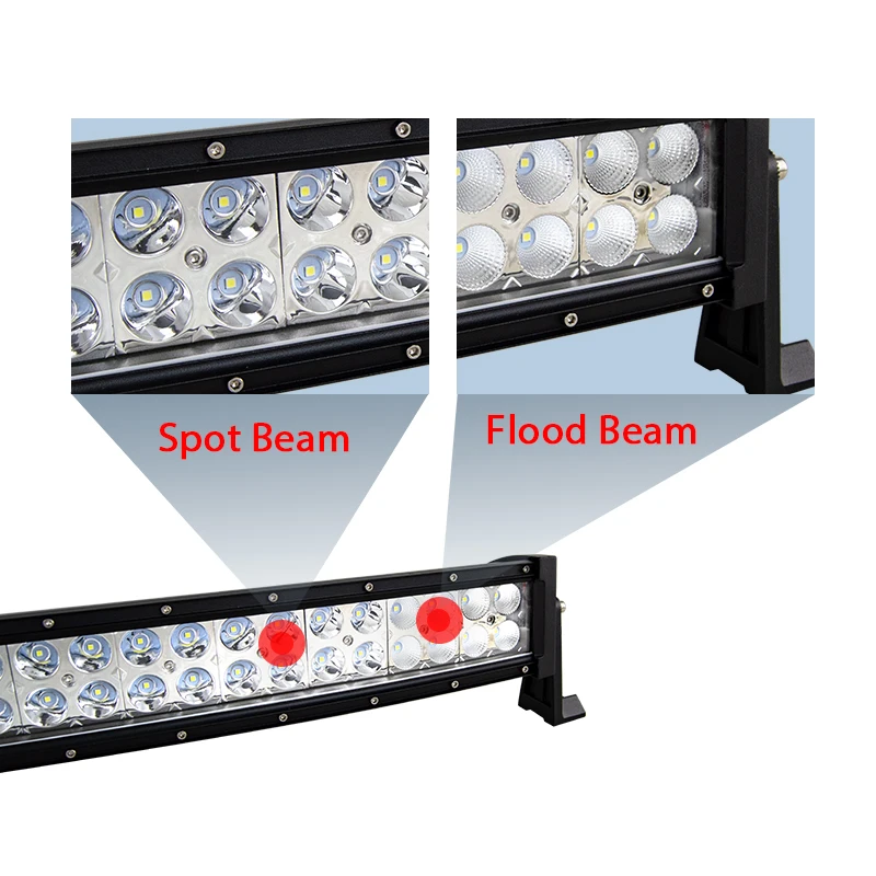 BAJAHORSE 52 Inch Curved LED Light Bar, 400W Super Bright Flood