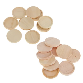 

20Pcs Natural Wooden Pendant Trays Round Cabochon Bezels for Jewelry Findings Photo Pendant Cameo Settings Crafting, 25/30mm