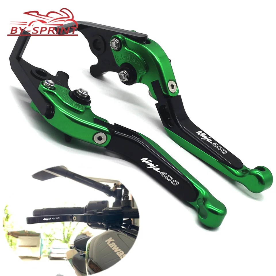 Мотоцикл лазерный логотип NINJA400 ЧПУ Ручка Регулируемые тормозные рычаги сцепления для KAWASAKI NINJA 400 ninja400