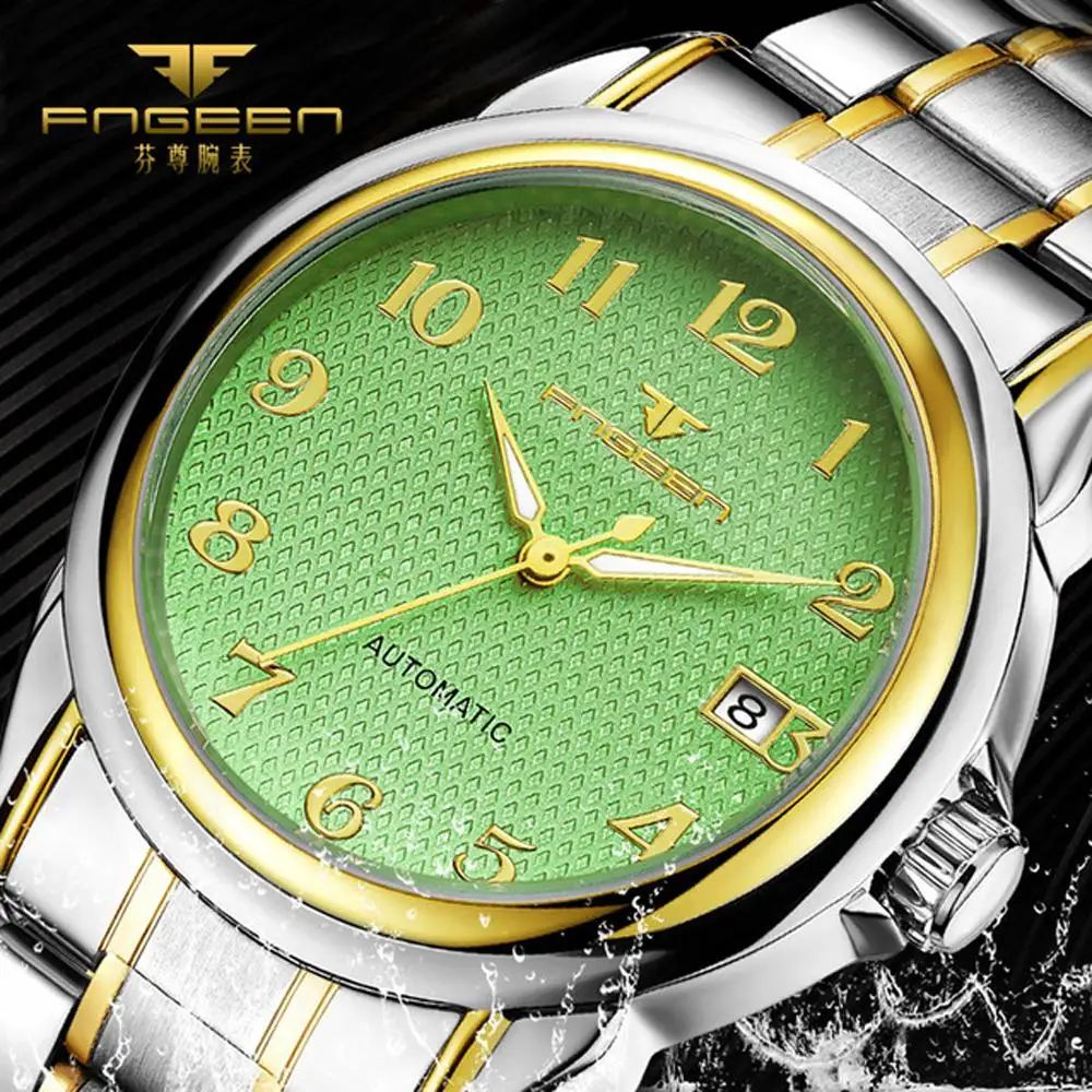 

FNGEEN 2020 Brand Military Men 'S Watch Steel Waterproof Date Male Clock Hour Tourbillon Self Wind Automatic Mechanical Watches