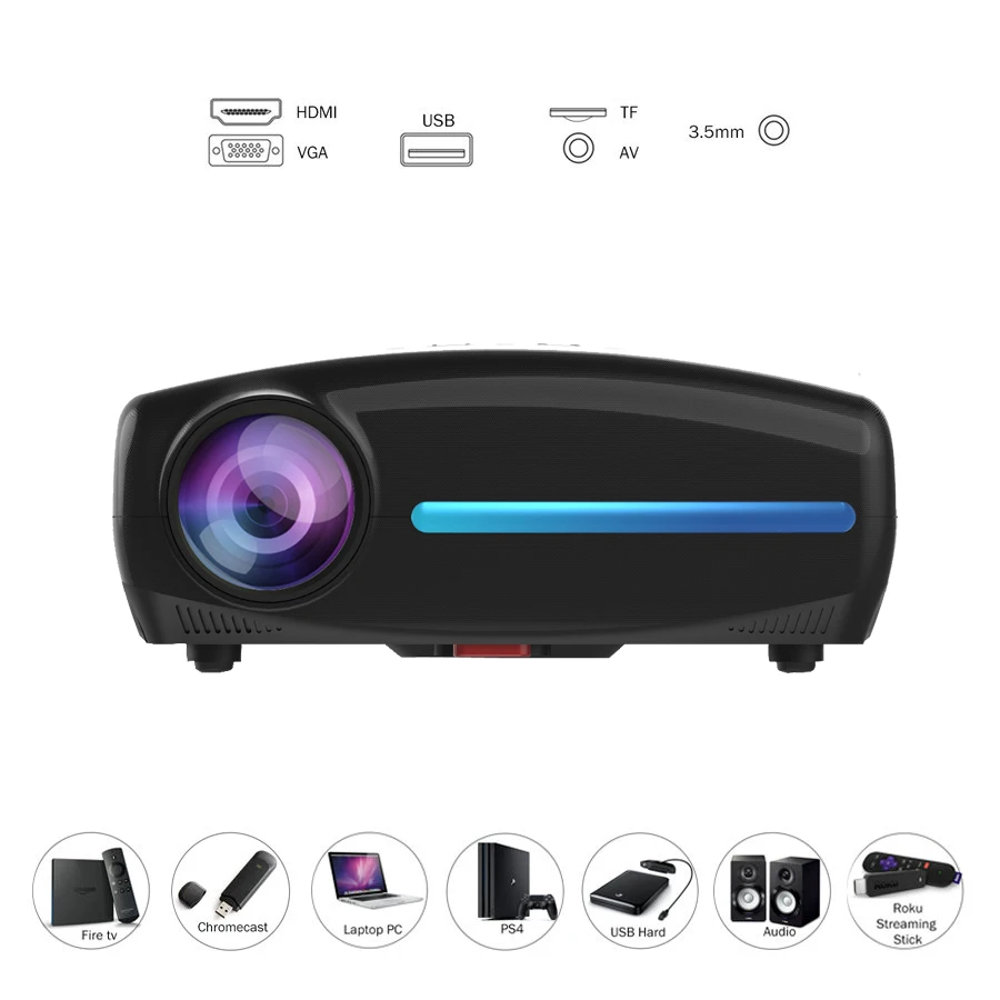  Vivicine S2 Newest 1080p ProjectorOption Android 9.0 HDMI USB PC 1920x1080 Full HD LED Home Theater