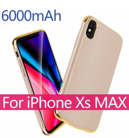 3500/4000/5500/6000 мА/ч, Батарея Зарядное устройство чехол для iPhone 6 6s 7 8 X XS MAX XR PowerBank для зарядки через чехол для iPhone 6 6s 7 8 Plus - Цвет: For iphone X S max