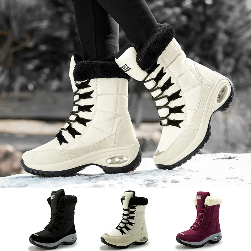 Dropship High Quality Waterproof Winter Women Boots Warm Plush