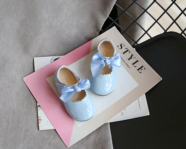 Baby Girls Shoes Patent Leather Princes Shoes Big Bow Mary Janes Party Shoes For Kids Dress Shoe  Autumn Spring Child Baby children's sandals near me