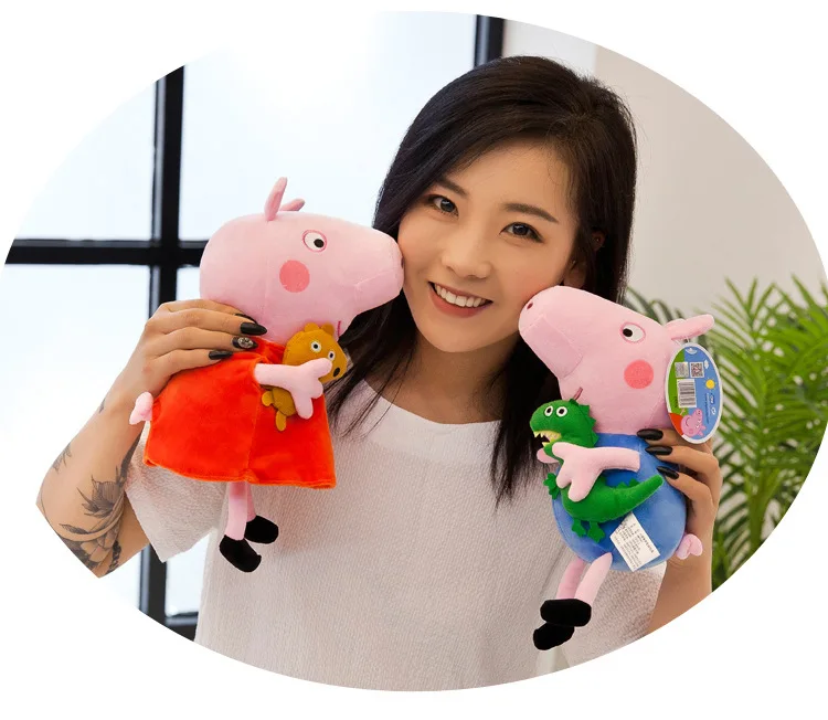 Оригинальные детские сумки peppa pig 44 см 38 см, плюшевые рюкзаки для детей, подарок на день рождения, подарок, горячая Распродажа
