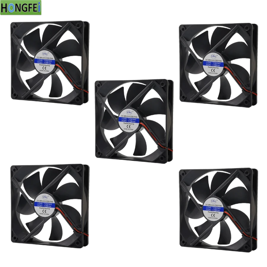 5 шт. 12x12 Вентилятор led par ligth использовать 12x12 см DC24V бесшумный вентилятор 0,25 Amax