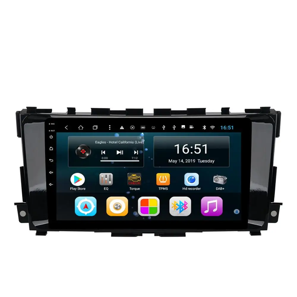 Автомобильный встроенный Wifi отличный микрофон gps RDS Bluetooth фронтальная камера авто стерео для Nissan teana 2013- 9 дюймов Android 8,1