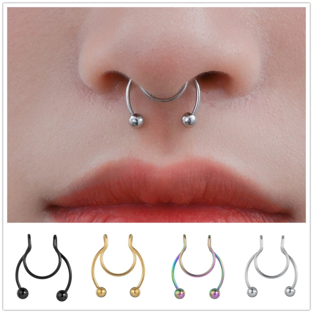 14k Gold Celtic Fake Nose Ring Faux Nose Ring , Fake Nose Hoop , Gold Nose  Hoop , Fake Piercing , Fake Nose Piercing 