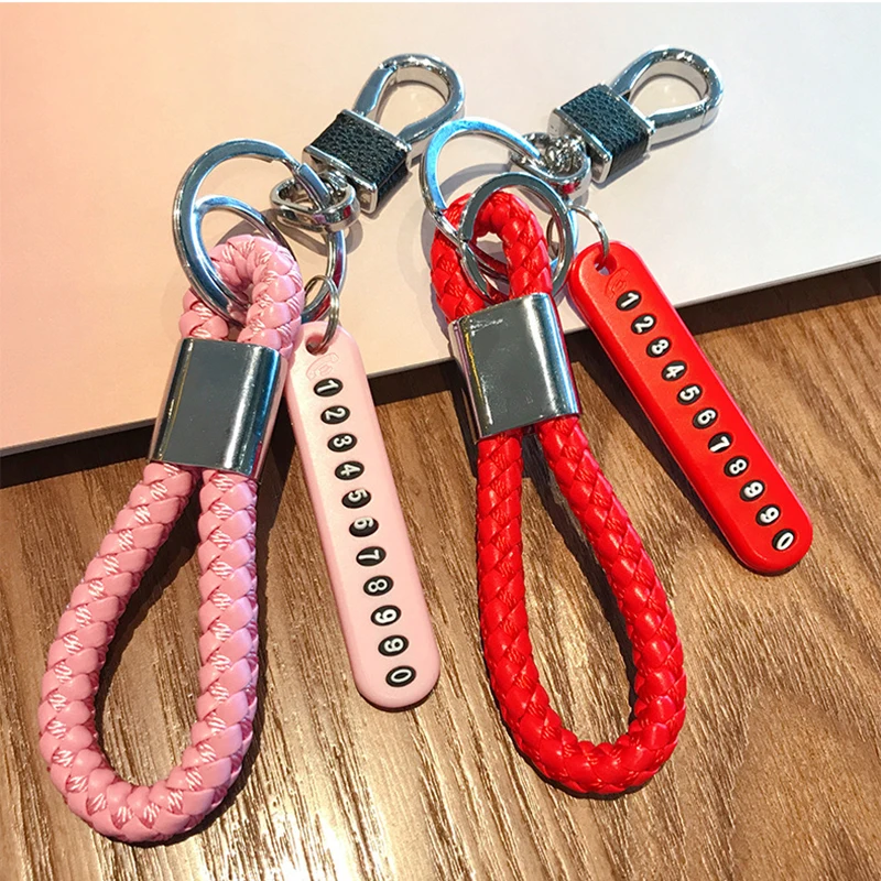 Fashion Cute Multifunctional Number Plate Keychain For Bag Pendant Trend  Leather Couple Key Chain Car Accessory Key Ring Gifts - Key Chains -  AliExpress